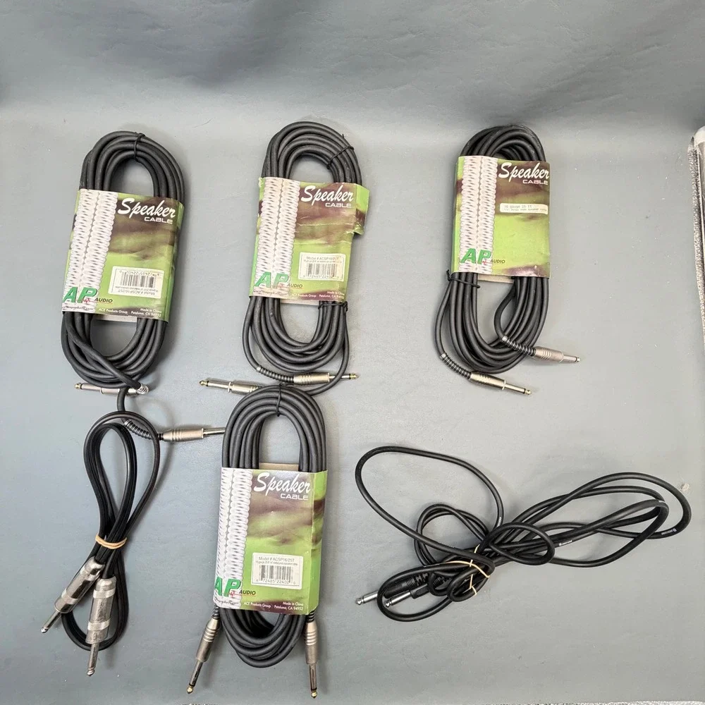Lot of 8 AP Audio 16 Gauge 25 FT 1/4